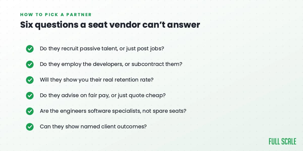 Six questions to ask when picking an offshore staffing partner
