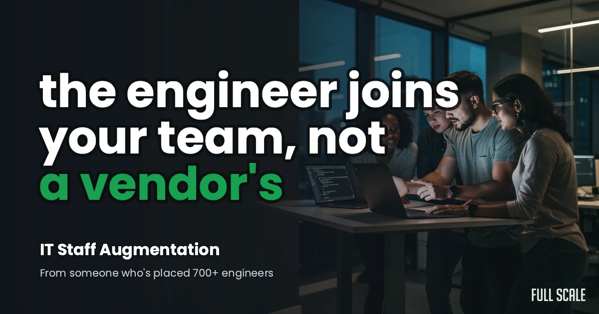 IT staff augmentation means an engineer joining your team directly, not a vendor managing a project