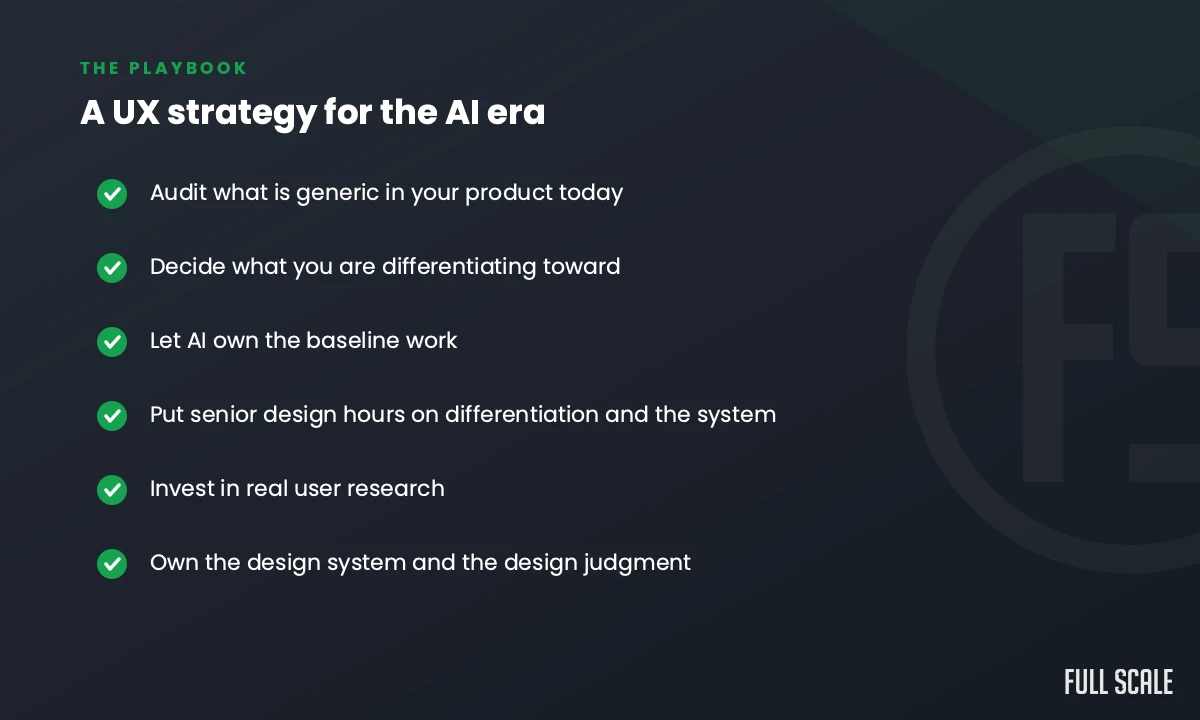 A six-step user experience strategy for the AI era