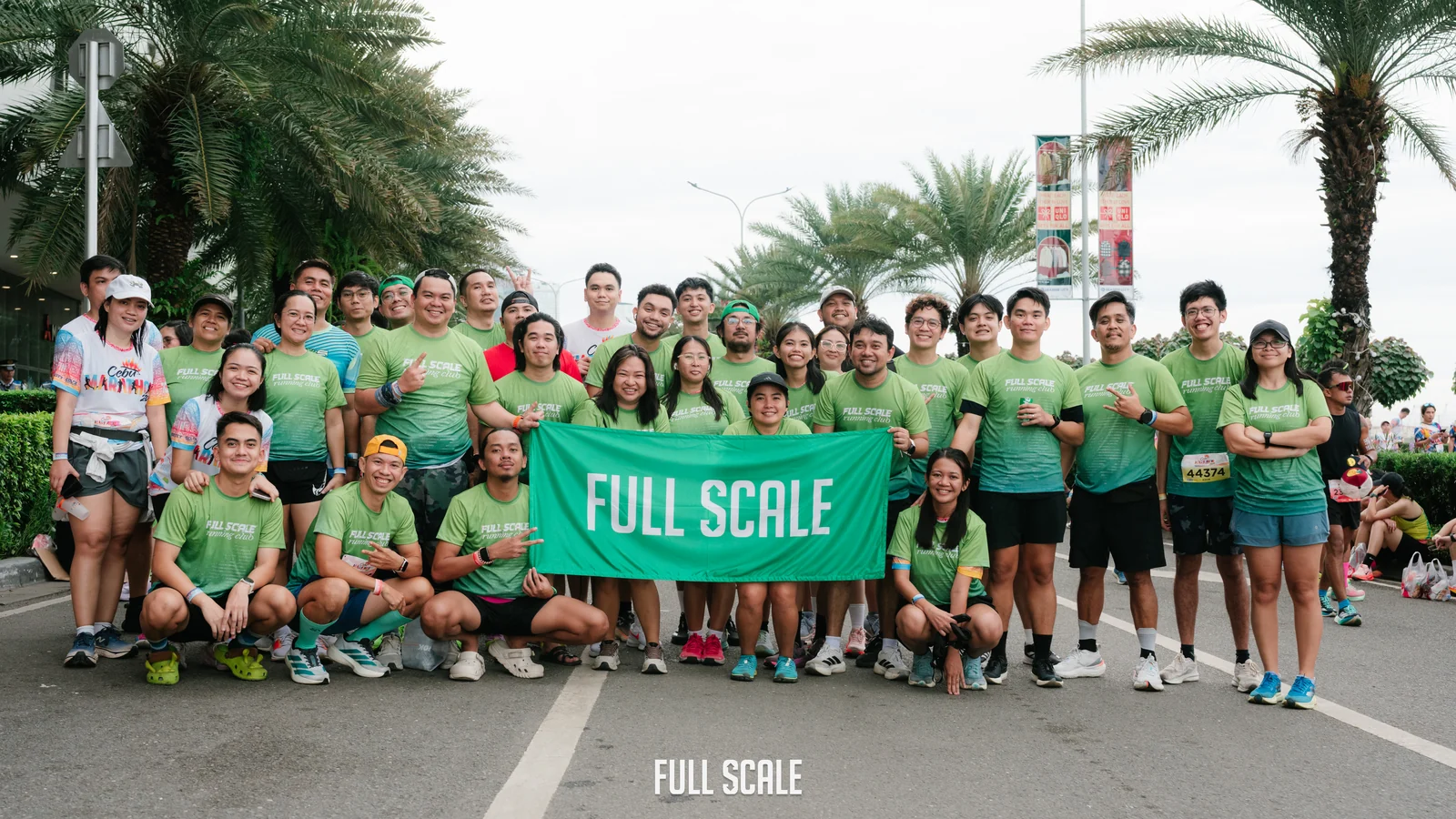 The Full Scale running club together at the Cebu Marathon
